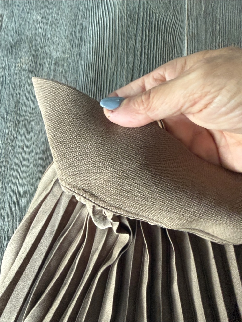 Reiss Taupe Pleated Midi Skirt - Picture 3 of 3